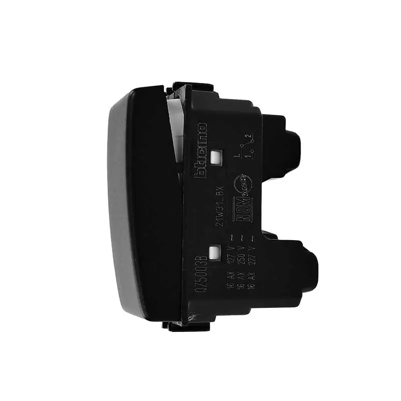 Apagador Escalera 3 Vías 1 Módulo Bticino QZ5003B Negro