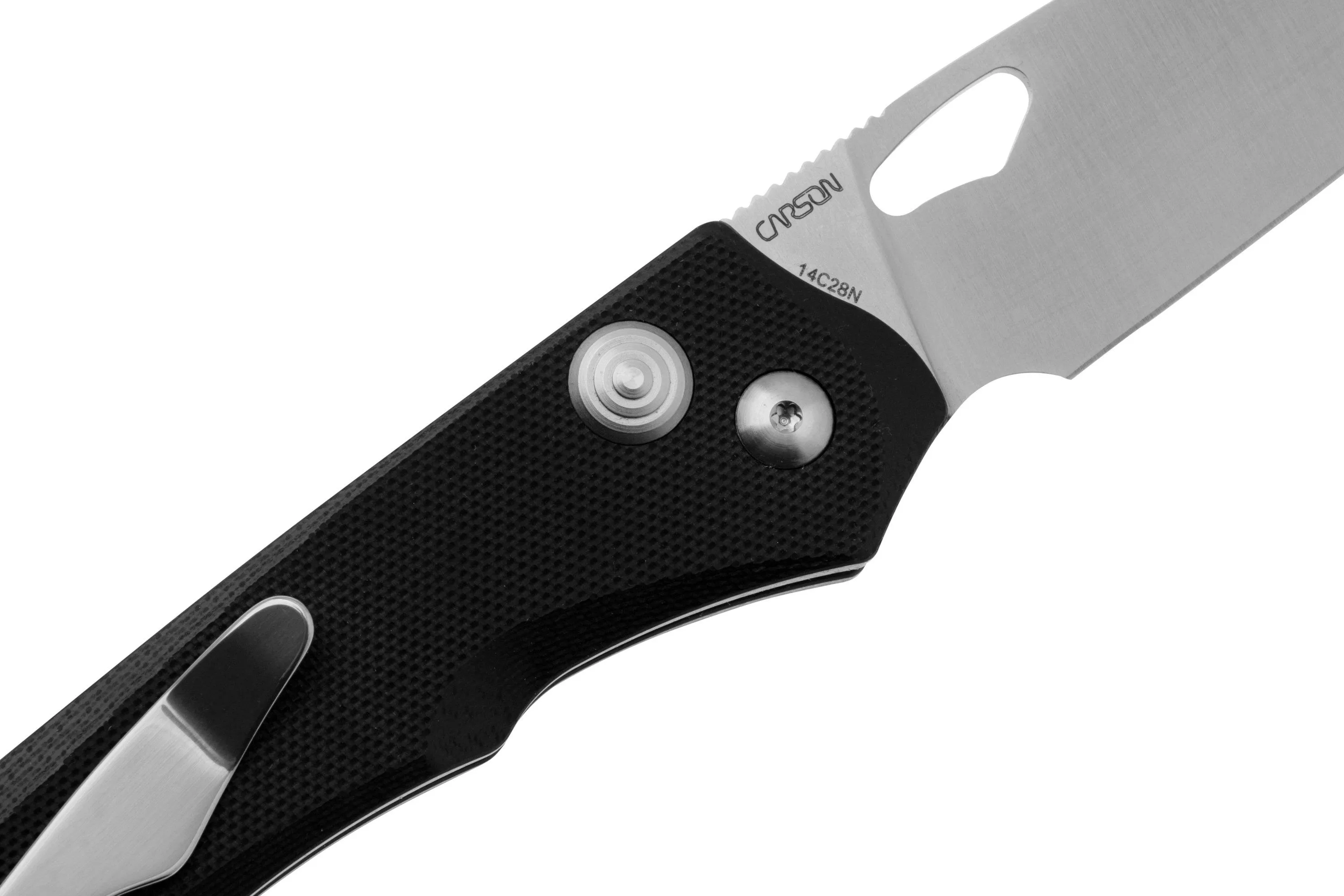 Real Steel Griffin Pro 7131BS Satin 14C28N, Black G10, navaja, Carson Huang design