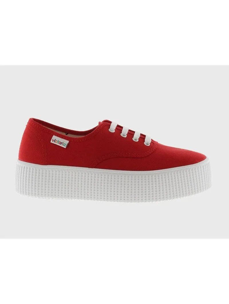 ZAPATILLAS INGLESAS VICTORIA CON PLATAFORMA 116100 ROJAS