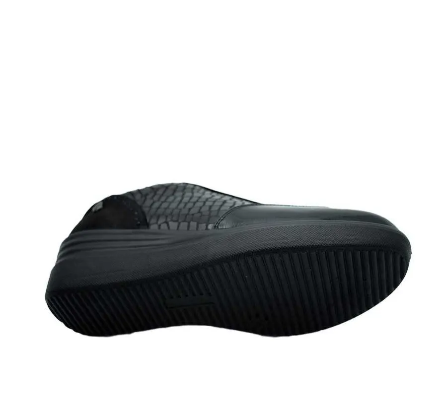 ZAPATO AMARPIES AST20302 SERPIENTE COMBINADO CHAROL NEGRO ZAPATO CÓMODO PARA MUJER CUÑA PLANTILLA ACOLCHADA 26716